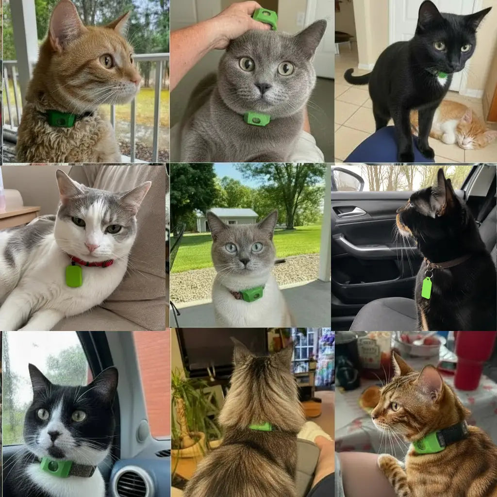 Des chats qui portent le pendentif AVERA