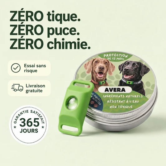 Pendentif AVERA - zéro tique, zéro puce, zéro chimie